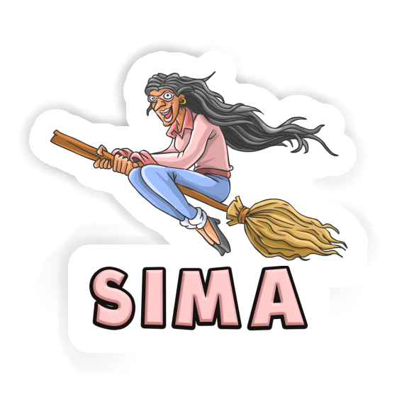 Sticker Sima Witch Laptop Image