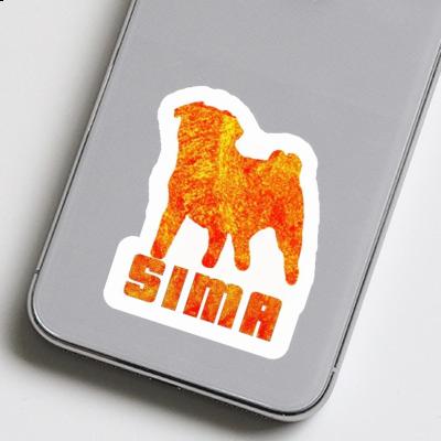 Sticker Pug Sima Notebook Image