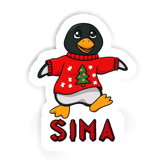 Autocollant Sima Pingouin de Noël Gift package Image