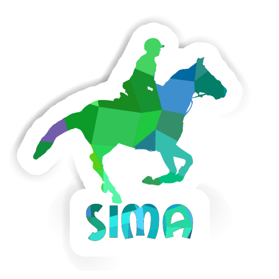 Sticker Sima Horse Rider Laptop Image