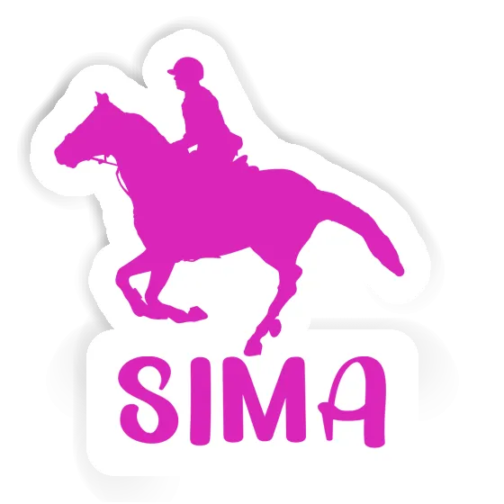 Horse Rider Sticker Sima Laptop Image