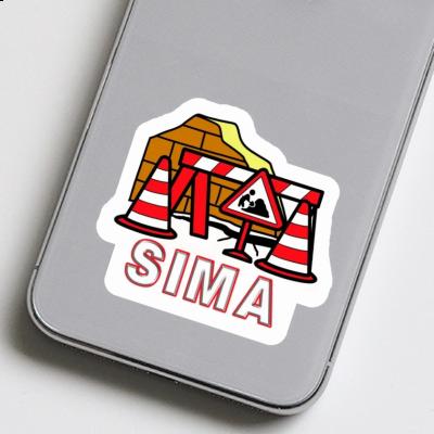 Road Construction Sticker Sima Laptop Image