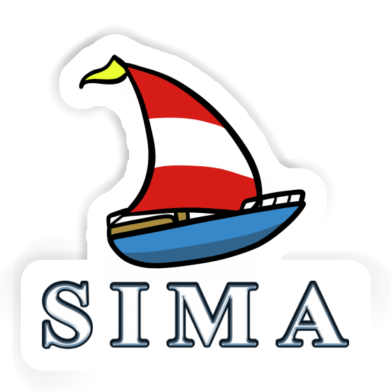 Sima Sticker Sailboat Laptop Image