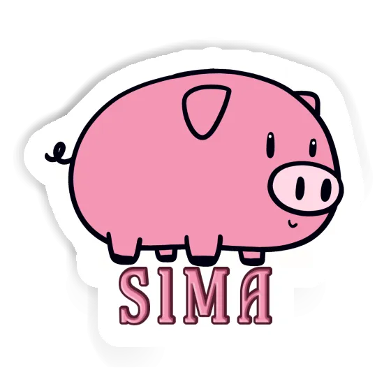 Sticker Pig Sima Laptop Image