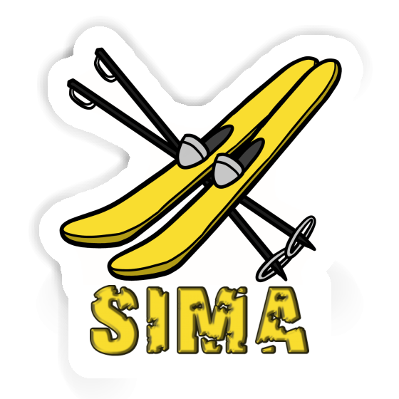 Ski Sticker Sima Notebook Image