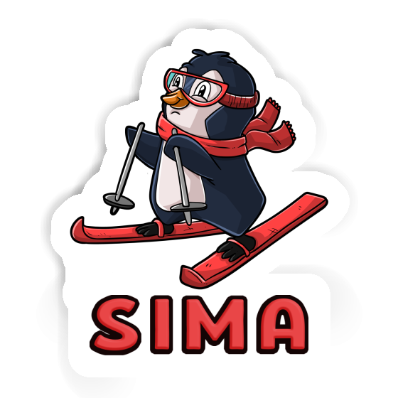 Sticker Skier Sima Laptop Image