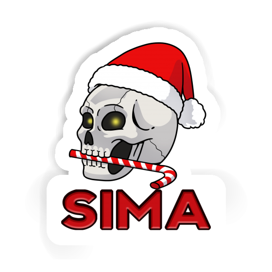 Christmas Skull Sticker Sima Notebook Image