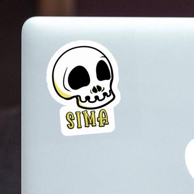 Sticker Sima Skull Notebook Image