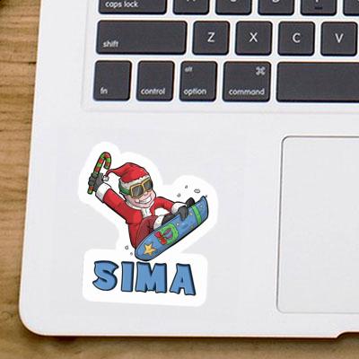 Autocollant Snowboardeur Sima Gift package Image