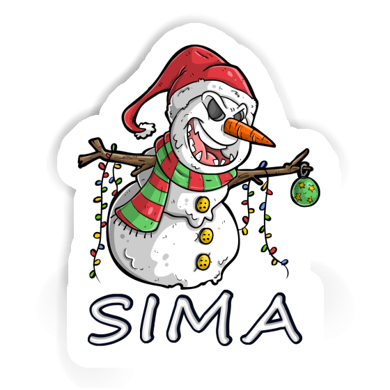 Sticker Sima Bad Snowman Gift package Image