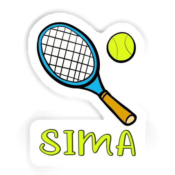 Tennis Racket Sticker Sima Laptop Image