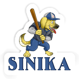 Sinika Sticker Baseball Dog Image