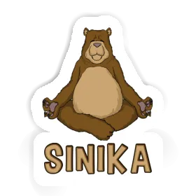 Yoga Bear Sticker Sinika Image