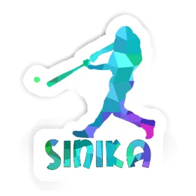 Sinika Sticker Baseball Player Image