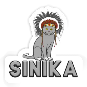 Sinika Sticker Indian Cat Image