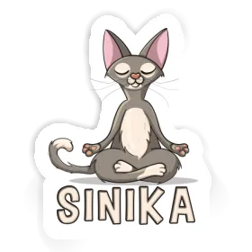 Autocollant Chat de yoga Sinika Image