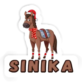 Christmas Horse Sticker Sinika Image