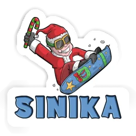 Sinika Sticker Weihnachts-Snowboarder Image