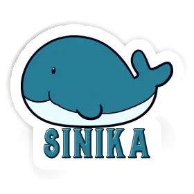 Whale Fish Sticker Sinika Image