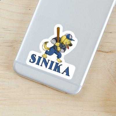 Sinika Sticker Baseball Dog Laptop Image