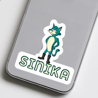 Sticker Sinika Standing Cat Gift package Image