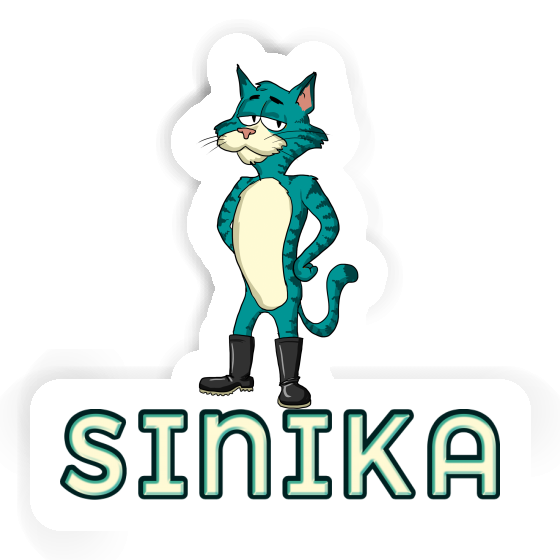 Sticker Sinika Standing Cat Gift package Image