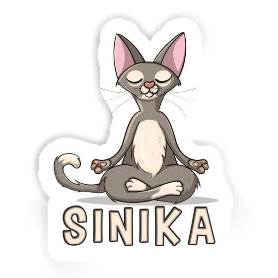 Sticker Sinika Yoga Cat Laptop Image