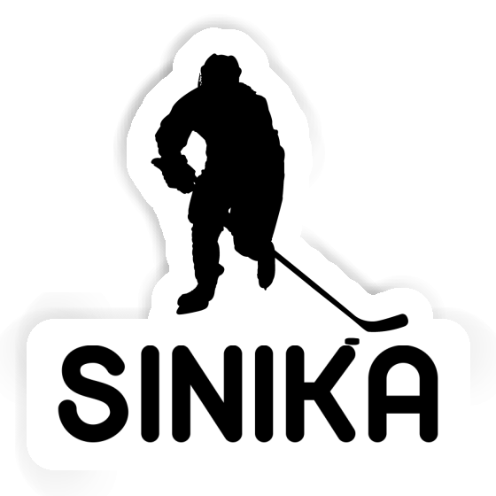 Sinika Sticker Hockey Player Laptop Image