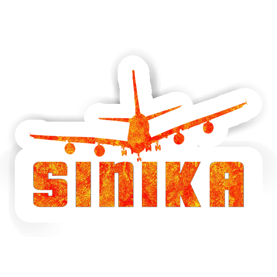 Sinika Sticker Airplane Image