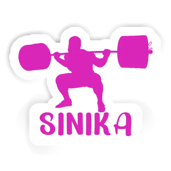 Gewichtheberin Sticker Sinika Notebook Image