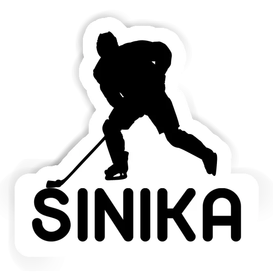 Hockey Player Sticker Sinika Notebook Image