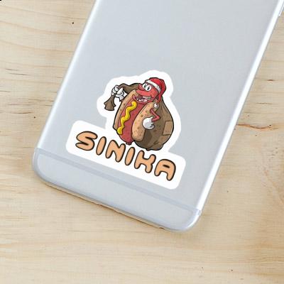 Sinika Sticker Christmas Hot Dog Image