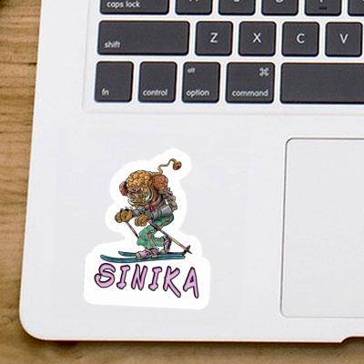 Sticker Telemark Skier Sinika Notebook Image