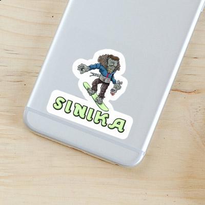 Snowboarder Sticker Sinika Laptop Image