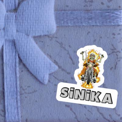 Motorbike Rider Sticker Sinika Image