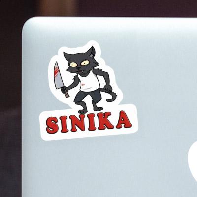 Sinika Sticker Psycho Cat Notebook Image