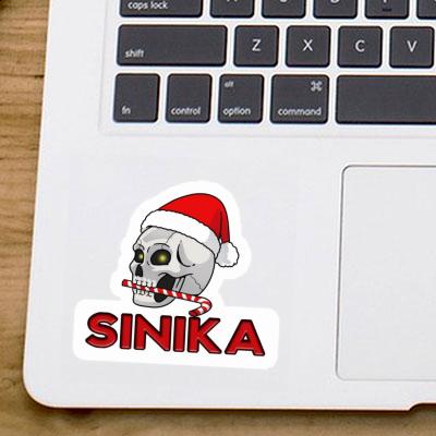 Sticker Sinika Weihnachtstotenkopf Notebook Image