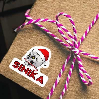 Sticker Sinika Weihnachtstotenkopf Gift package Image