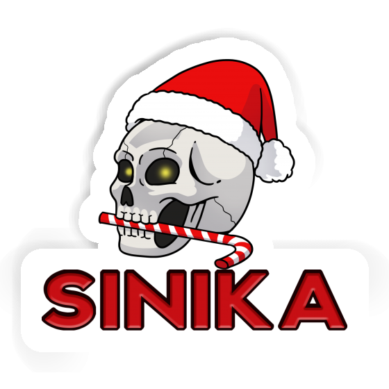 Sticker Sinika Weihnachtstotenkopf Gift package Image