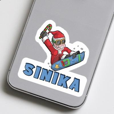 Sinika Sticker Weihnachts-Snowboarder Gift package Image