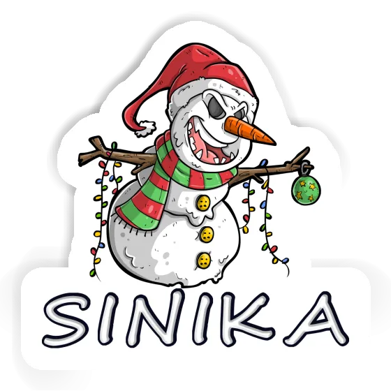 Sinika Sticker Bad Snowman Gift package Image