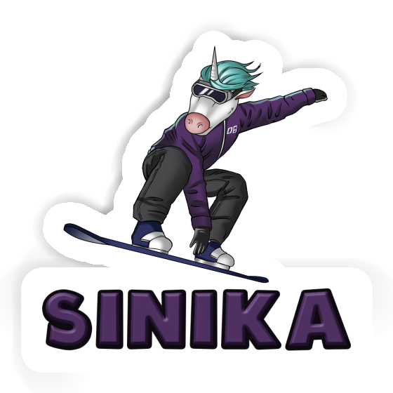 Sinika Sticker Snowboarder Notebook Image