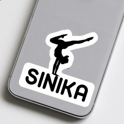 Sticker Sinika Yoga Woman Laptop Image