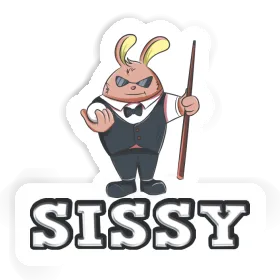 Autocollant Joueur de billard Sissy Image