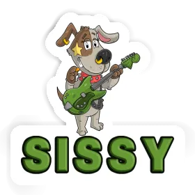 Autocollant Guitariste Sissy Image
