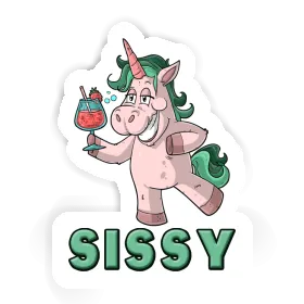 Licorne festive Autocollant Sissy Image