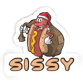 Christmas Hot Dog Sticker Sissy Image