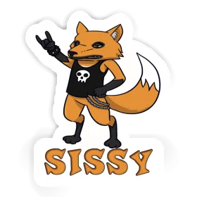 Rocker-Fuchs Aufkleber Sissy Image