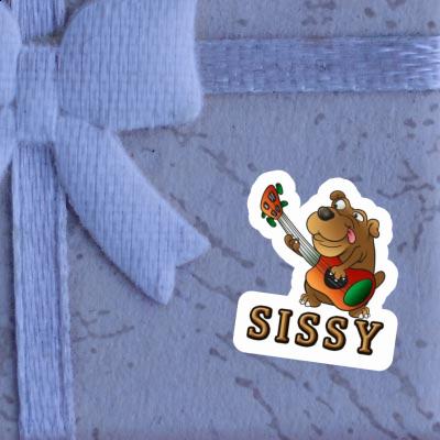Sticker Sissy Guitar Dog Image