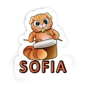 Chat-tambour Autocollant Sofia Image